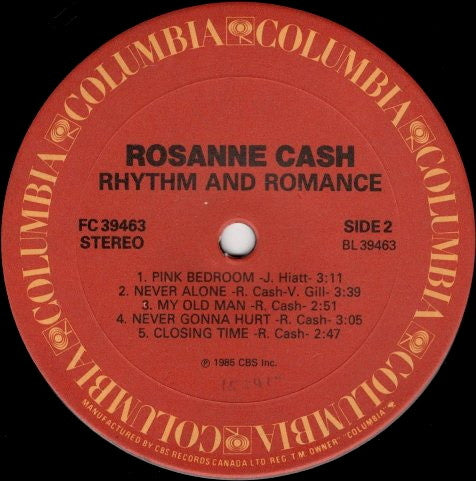 Rosanne Cash : Rhythm And Romance (LP, Album)