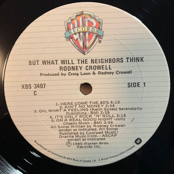 Rodney Crowell : But What Will The Neighbors Think (LP, Album)