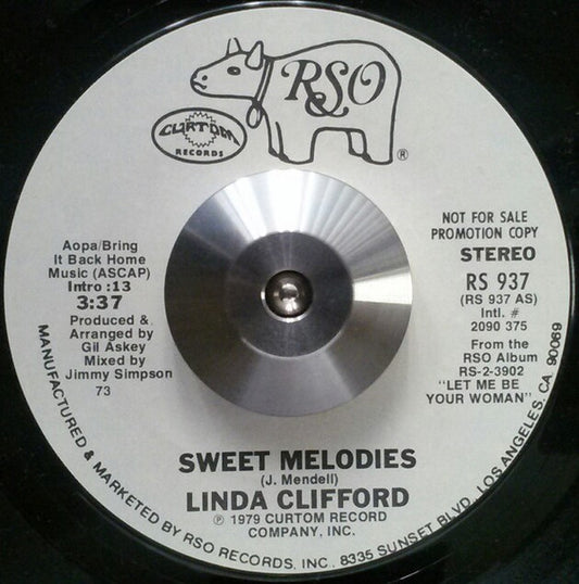 Linda Clifford : Sweet Melodies  (7", Single, Mono, Promo, 73)