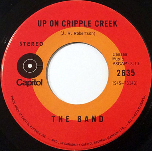 The Band : Up On Cripple Creek (7", Single)