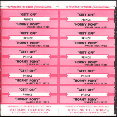 Prince And The N.P.G.* : Gett Off (7", Single)