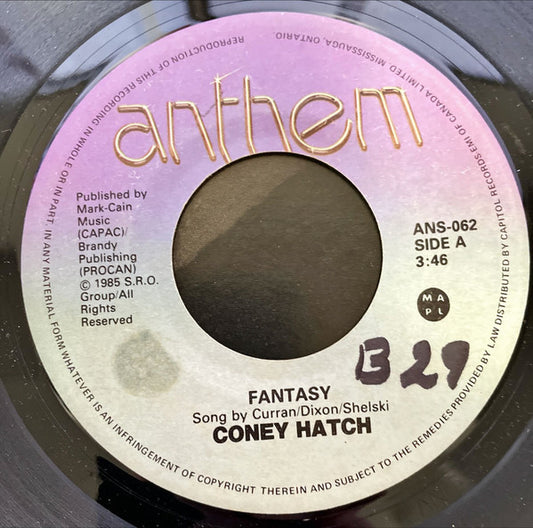 Coney Hatch : Fantasy (7", Single)
