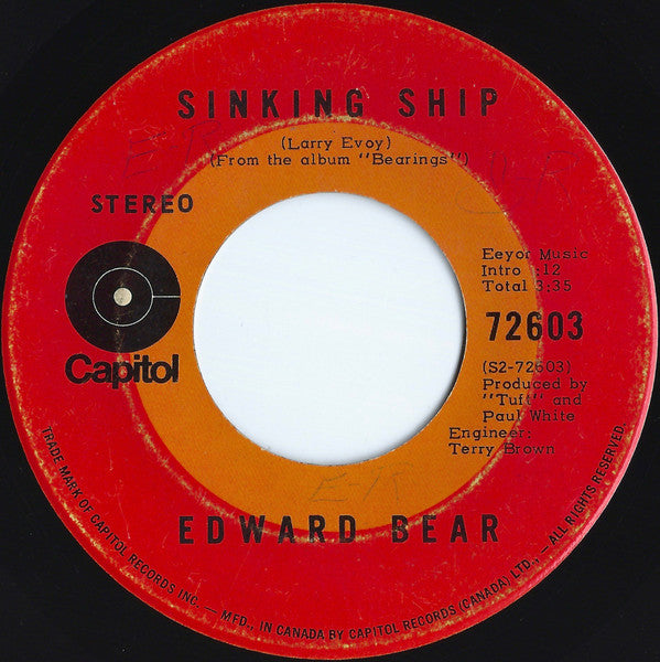Edward Bear : You, Me And Mexico / Sinking Ship (7", Single)
