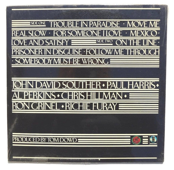 The Souther-Hillman-Furay Band : Trouble In Paradise (LP, Album)