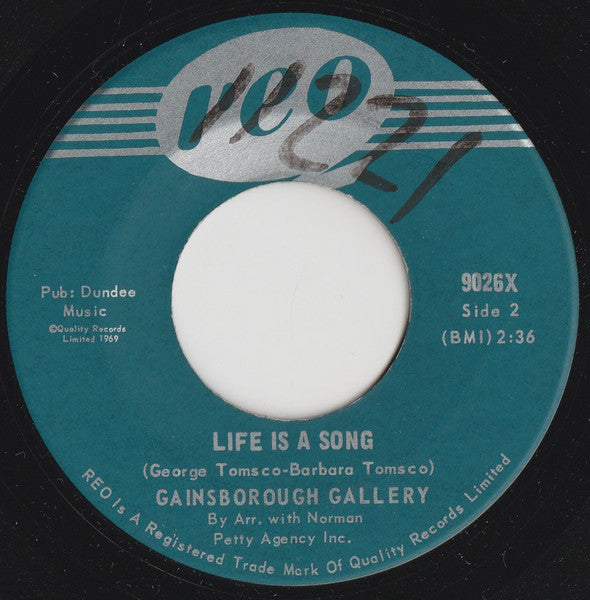The Gainsborough Gallery : Hello L.A., Bye-Bye Birmingham / Life Is A Song (7", Single)