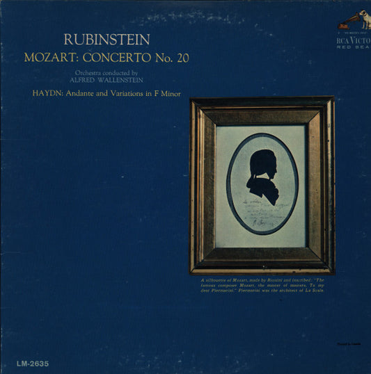 Arthur Rubinstein : Mozart: Concerto No. 20 / Haydn: Andante And Variations In F Minor (LP, Mono)