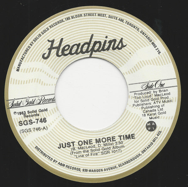 Headpins : Just One More Time (7", Single)