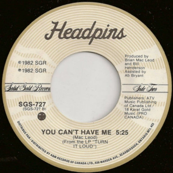 Headpins : Winnin' (7", Single)