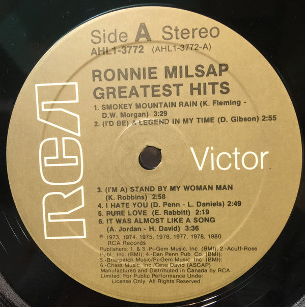 Ronnie Milsap : Greatest Hits (LP, Comp)