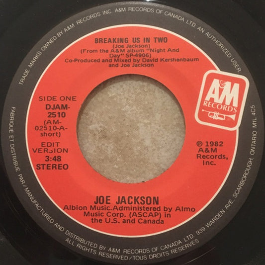 Joe Jackson : Breaking Us In Two (7", Single, Promo)