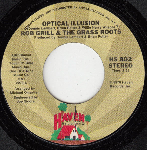 Rob Grill & The Grass Roots : Out In The Open (7")