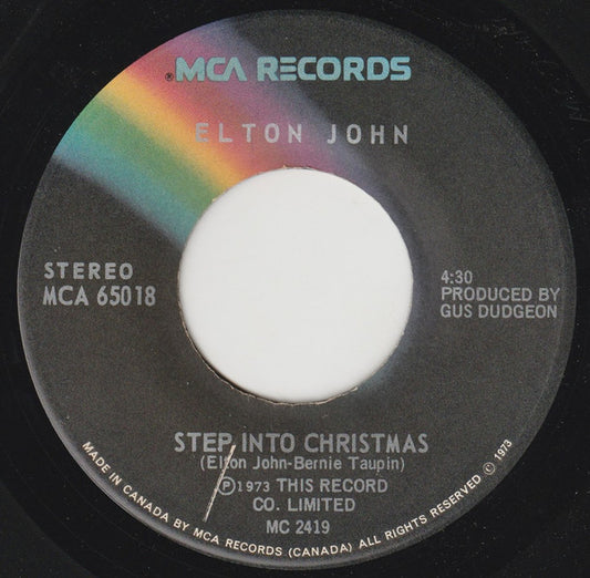 Elton John : Step Into Christmas (7", Single)