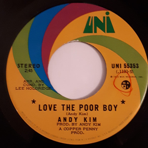 Andy Kim : Love The Poor Boy (7", Single)