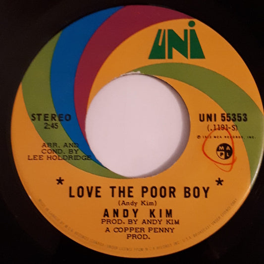 Andy Kim : Love The Poor Boy (7", Single)