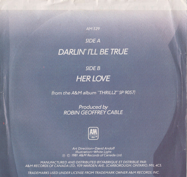 Walter Zwol & The Rage : Darlin' I'll Be True (7", Single)