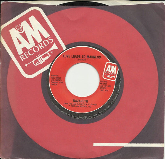 Nazareth (2) : Love Leads To Madness (7", Single)