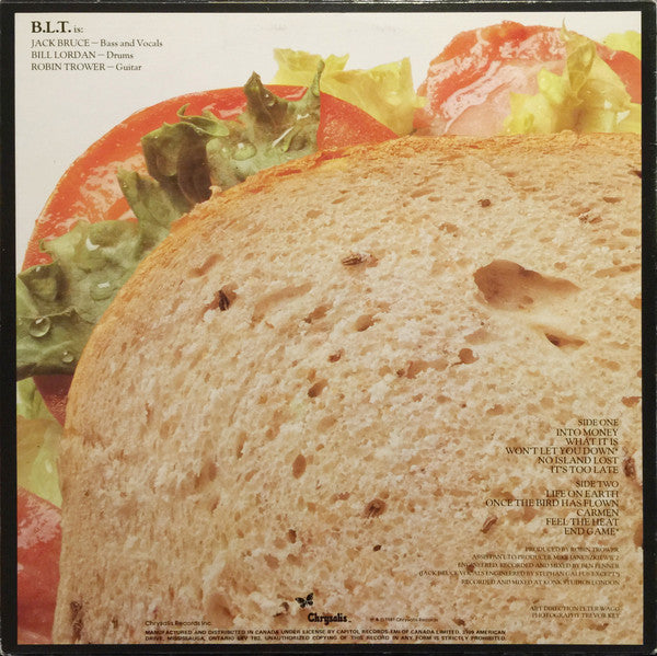 Jack Bruce / Bill Lordan / Robin Trower : B.L.T. (LP, Album)
