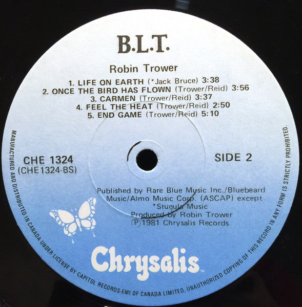 Jack Bruce / Bill Lordan / Robin Trower : B.L.T. (LP, Album)