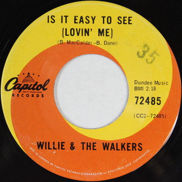 Willie & The Walkers : My Friend (7", Single)