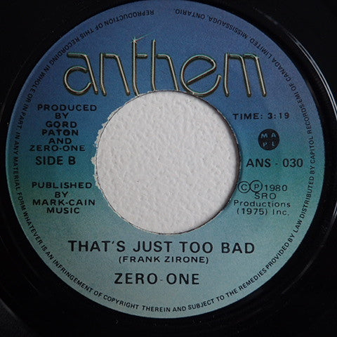 Zero-One* : You're On Your Own (7", Single)