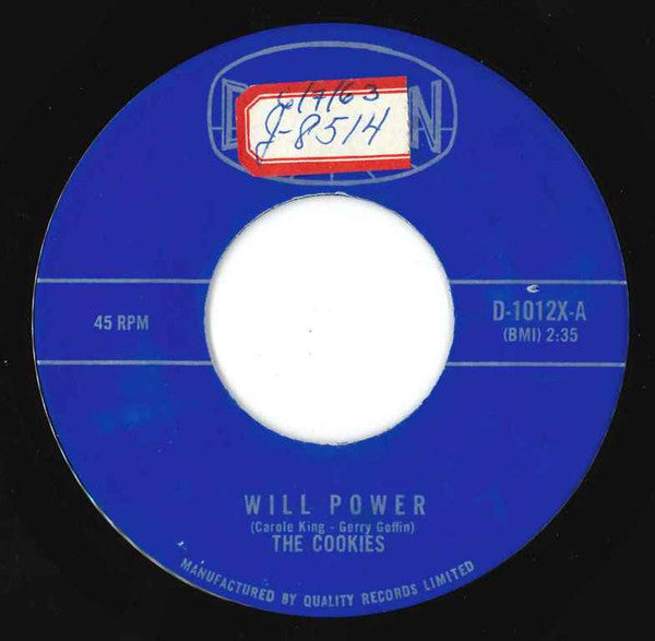 The Cookies : Will Power / I Want A Boy For My Birthday (7", Single)