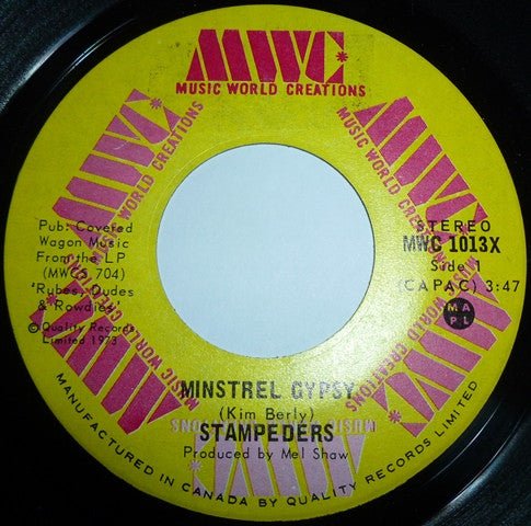 The Stampeders : Minstrel Gypsy (7", Single)