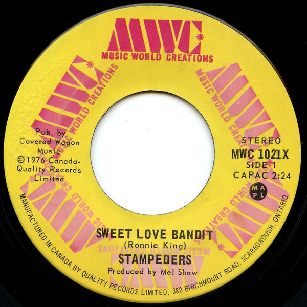 The Stampeders : Sweet Love Bandit (7", Single)