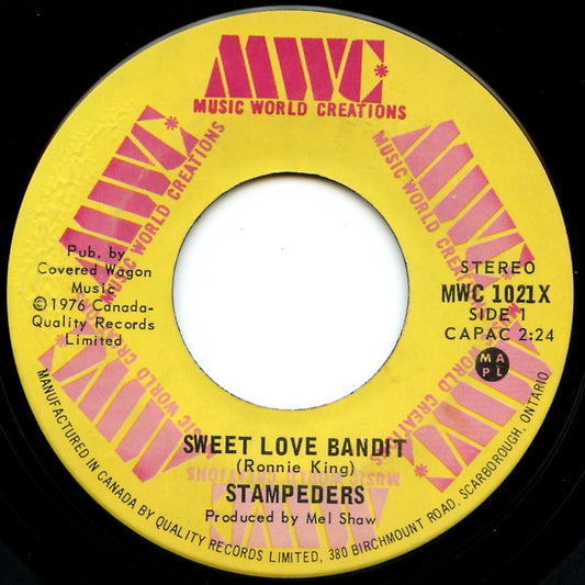 The Stampeders : Sweet Love Bandit (7", Single)