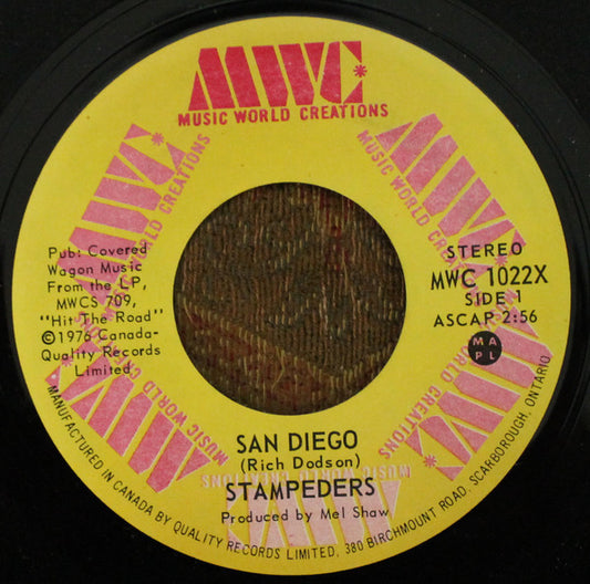 The Stampeders : San Diego (7", Single)
