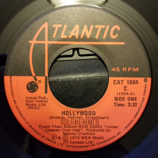 Streetheart : Hollywood (7", Single)