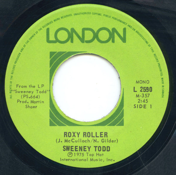 Sweeney Todd : Roxy Roller (7", Single, Lar)