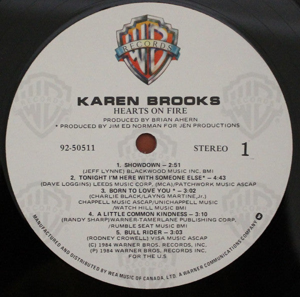 Karen Brooks : Hearts On Fire (LP, Album)