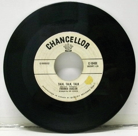 Frankie Avalon : Don't Throw Away All Those Teardrops / Talk, Talk, Talk (7", Single)