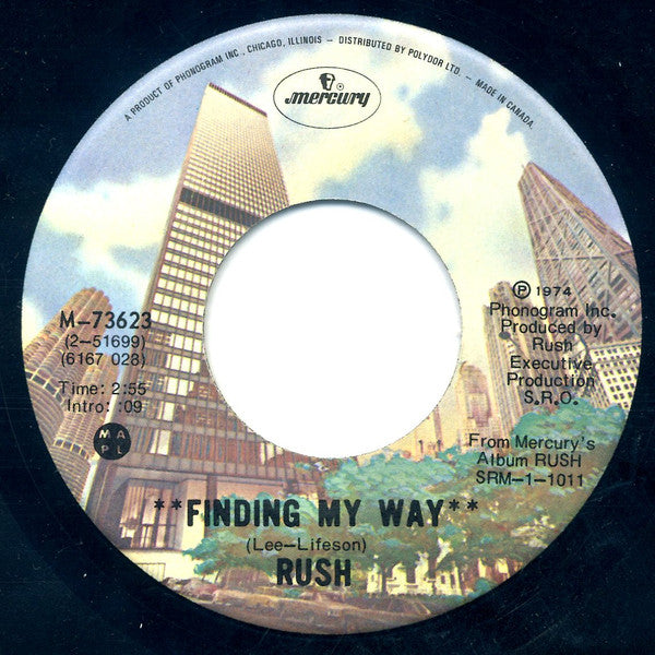 Rush : Finding My Way (7", Single)