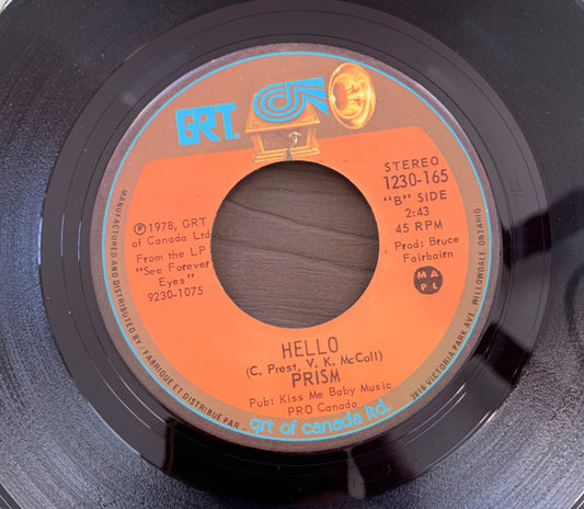 Prism (7) : You're Like The Wind (7", Single)