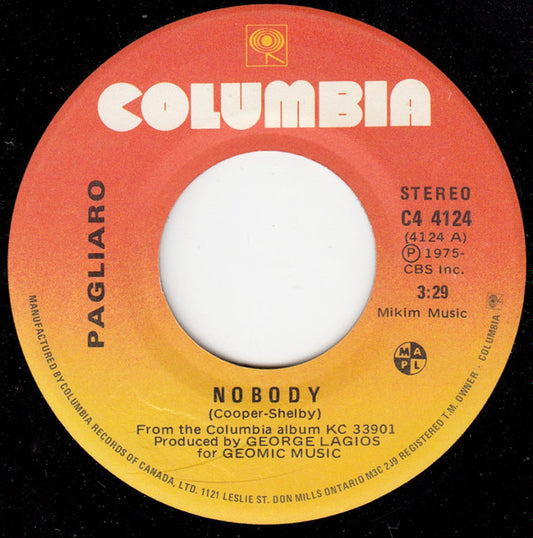 Michel Pagliaro : Nobody (7", Single)