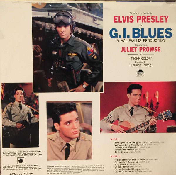 Elvis* : G.I. Blues (LP, Album, RE)