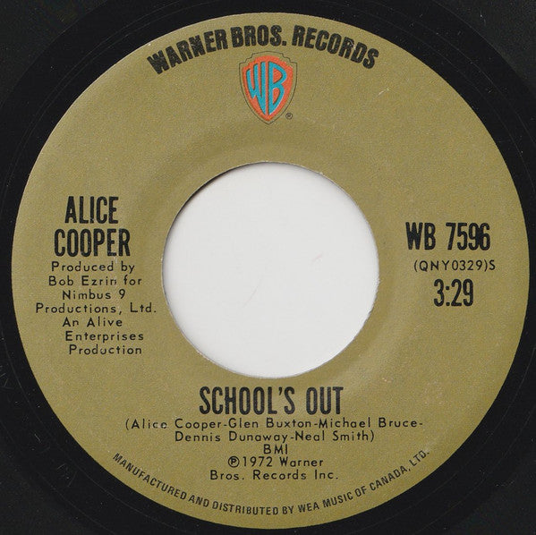 Alice Cooper : School's Out / Gutter Cat (7", Single)