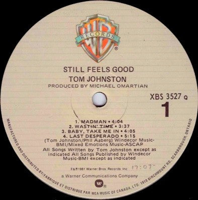 Tom Johnston : Still Feels Good (LP, Album)