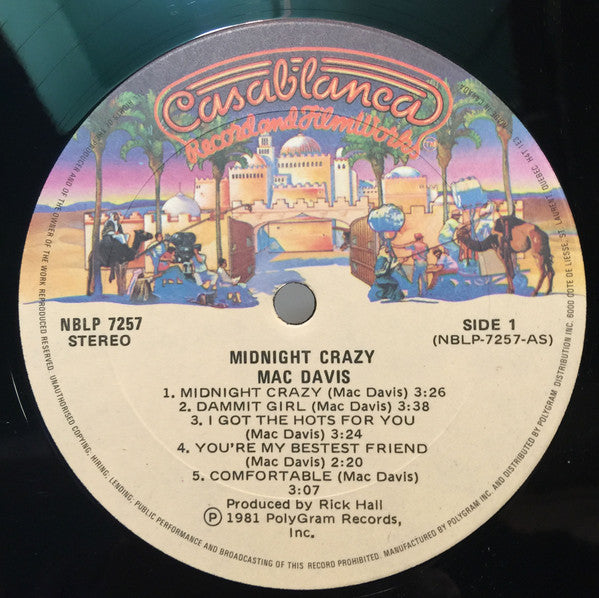 Mac Davis : Midnight Crazy (LP, Album)