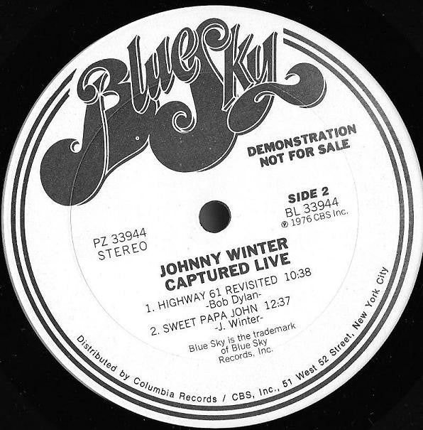 Johnny Winter : Captured Live! (LP, Album, Promo)