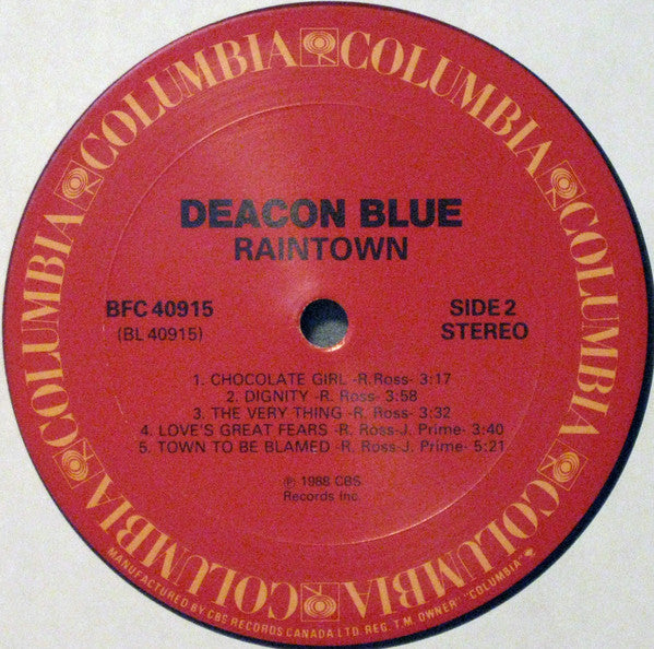 Deacon Blue : Raintown (LP, Album)