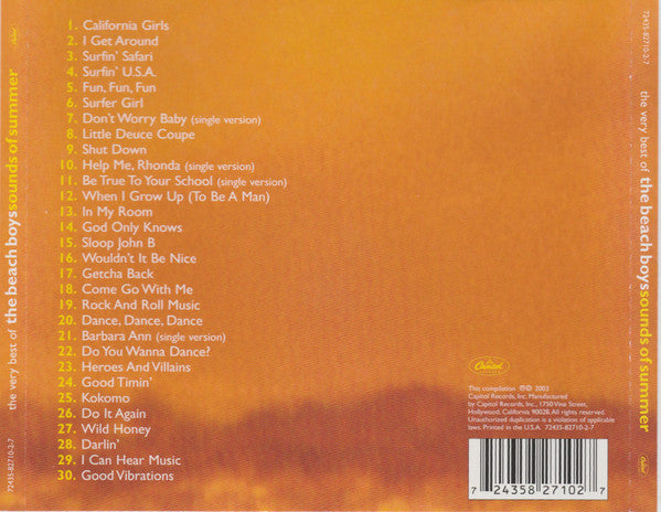 The Beach Boys : Sounds Of Summer - The Very Best Of (CD, Comp, RE)