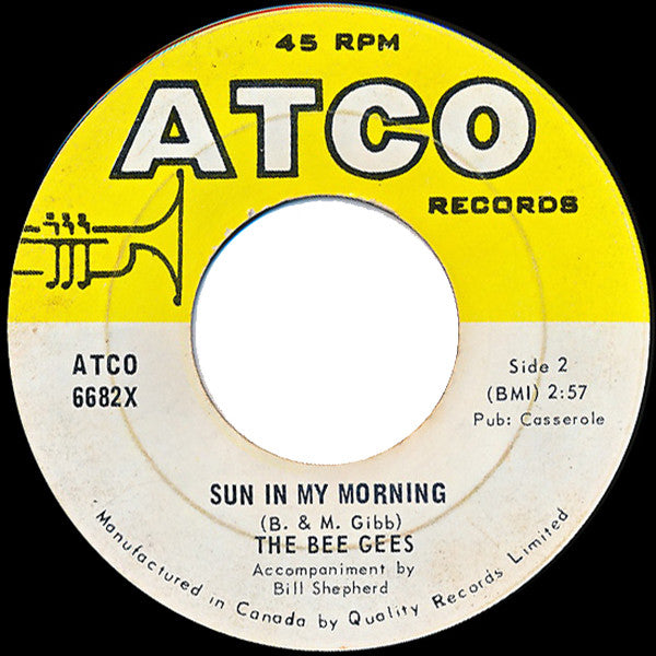 Bee Gees : Tomorrow Tomorrow / Sun In My Morning (7", Single)