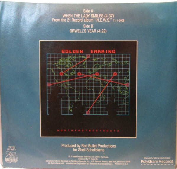 Golden Earring : When The Lady Smiles (7", Promo)