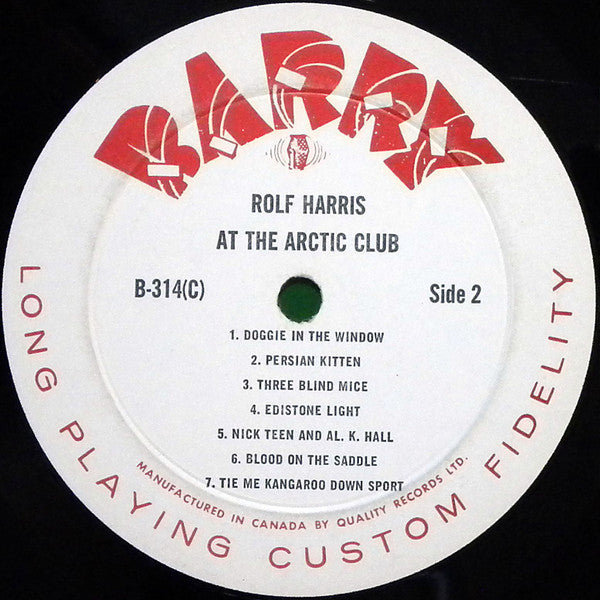 Rolf Harris : At The Arctic Club (LP, Album, Mono)
