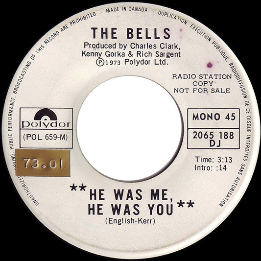The Bells (2) : He Was Me, He Was You (7", Single, Promo)