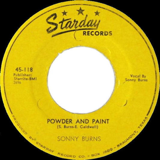 Sonny Burns : Powder And Paint / Too Hot To Handle (7", Single)