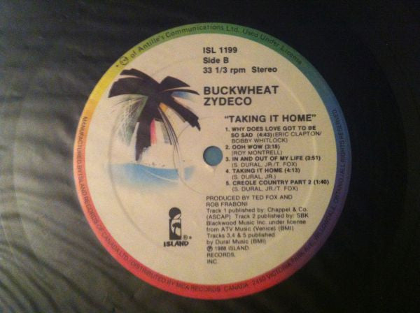 Buckwheat Zydeco : Taking It Home (LP, Album)