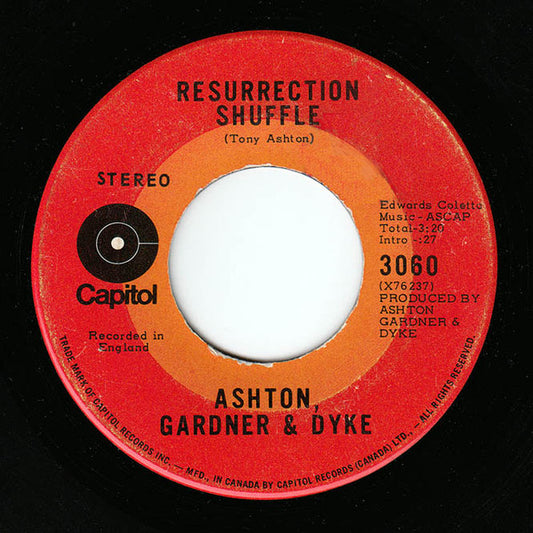 Ashton, Gardner & Dyke : Resurrection Shuffle (7", Single)